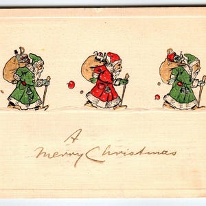 Nikolaus Postkarte 3 Nikolaus Nicks Grüner Mantel H L Wöhler Deutschland 1910