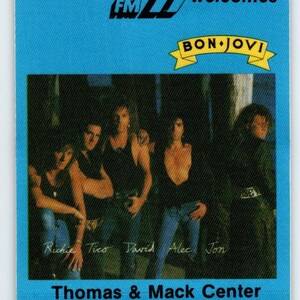 Bon Jovi Backstage Pass 1989 Pop Rock Music Vintage Original Saints and Sinners
