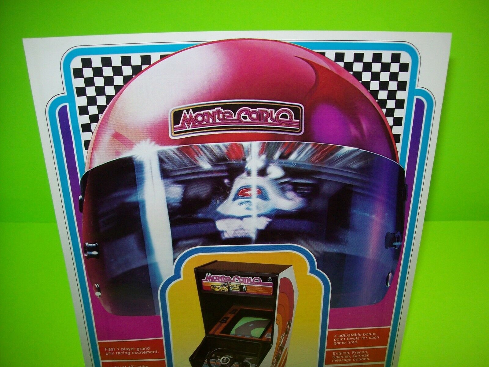 Pole Position Arcade FLYER Original Atari 1982 NOS Video Retro Game Art Sheet Pole Position Arcade FLYER Original Atari 1982 NOS Video Retro Game Art Sheet