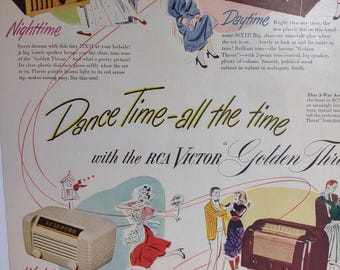 RCA Victor Radio Print AD Vintage 1948 Models 66X13 65X2 66X1