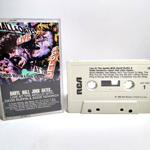 Daryl Hall John Oates David Ruffin Eddie Kendrick Live At Apollo Cassette Tape