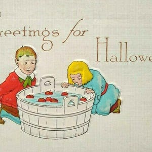 ハロウィンポストカード ピンク・オブ・パーフェクションシリーズ 6929 未使用 子供用 エンボス加工 ユニークなギフト