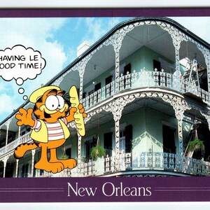 Garfield Cat Postkarte New Orleans Louisiana Have Le Good Time Jim Denimys 1978