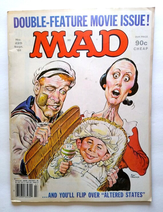 MAD Magazine Sept 1981 Issue No 225 Popeye Altered States Etsy