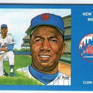1969 NY Mets Baseball Postkarte Susan Rini Cleon Jones Unbenutzte Limitierte Edition Einzigartiges Geschenk
