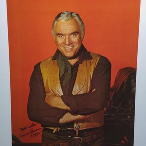 Lorne Greene "Ben" Vintage Photo Bonanza Western TV Star 1960s Photo Card afbeelding 2
