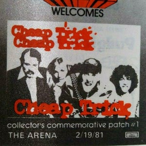 Cheap Trick 1981 Vintage Backstage Pass Original New Wave Rock Music Patch Vintage