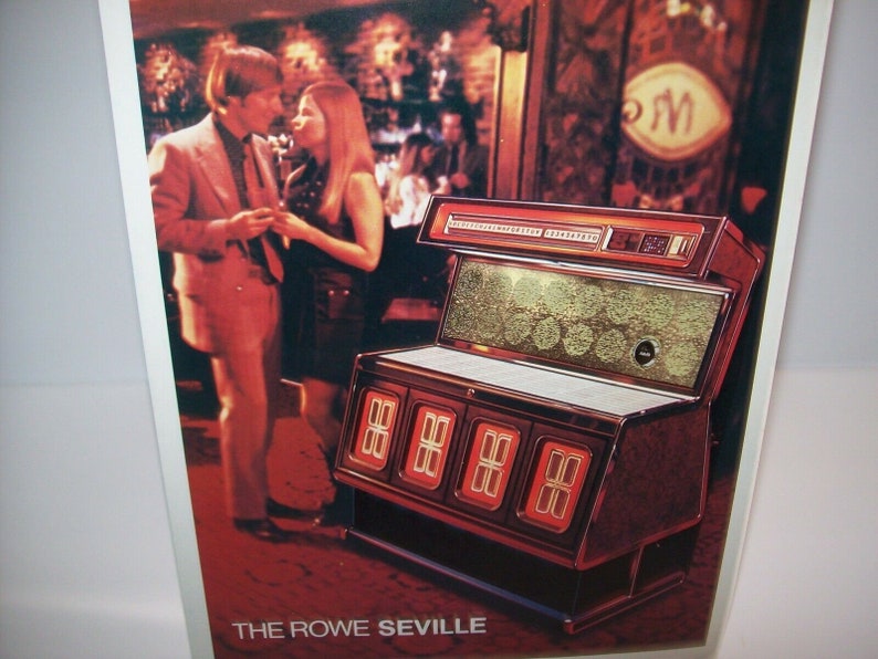 Rowe AMI TI-1 Seville Jukebox FLYER Original 1973 Phonograph Music Artwork