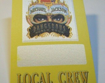 Michael Jackson Dangerous Backstage Pass Original King of Pop