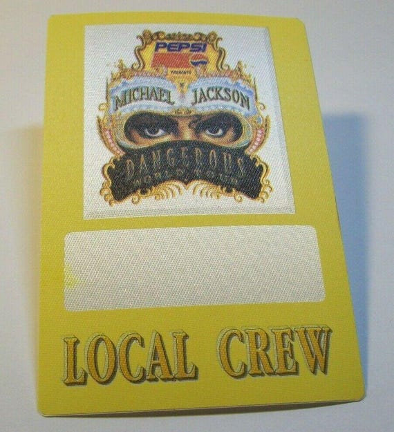 Michael Jackson Dangerous Backstage Pass Original King of Pop