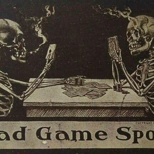 Halloween Carte postale Ullman Skeleton Smoke Cartes à jouer 1909 Arthur Lewis 160 Cadeau unique