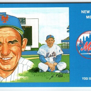 1969 NY Mets Baseball Postkarte Susan Rini Yogi Berra Unbenutzt Limitierte Auflage Einzigartiges Geschenk