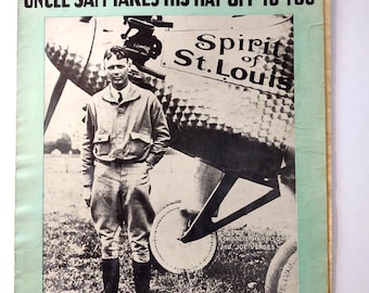 You Flew Over Uncle Sam Takes His Hat Off To You Sheet Music Airplane Lindbergh