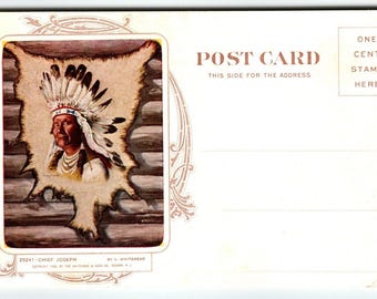 Chief Joseph Postcard Advertising V Whitehead Cosmopolitan Relief Camden NJ 1909