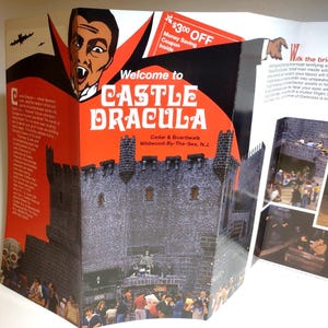 Spukhaus Schloss Dracula Wildwood New Jersey Original Flyer Dungeon Vampire