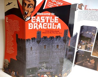 Haunted House Castle Dracula Wildwood New Jersey Original Flyer Dungeon Vampire