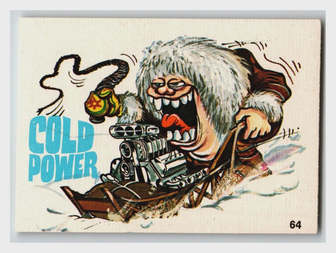 Odd Rods Banzai Fantastic Odd Rods Odd Rods Series 2 Sticker #64 Cold Power 1970 ...