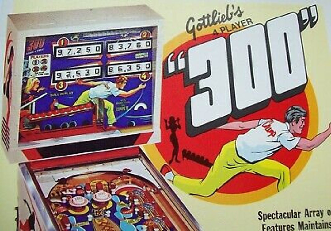 300 Vintage Pinball FLYER Original NOS 1975 Game Artwork - Etsy
