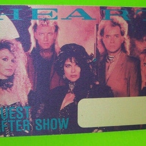 Heart Backstage Pass Original 1985 Rock Concert These Dreams What About Love Music Gift Unique Gift