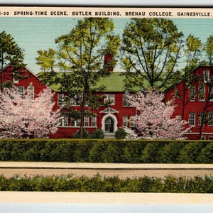 Carte postale du bâtiment du majordome Brenau College Gainesville, Géorgie, cadeau unique en lin