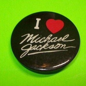 Michael Jackson Vintage Pin Badge Button Pinback 1980s King Of Pop