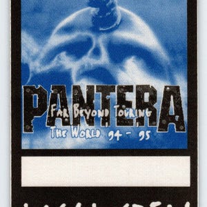 Pantera Backstage Music Pass Original Far Beyond Driven Heavy Metal Skull Black