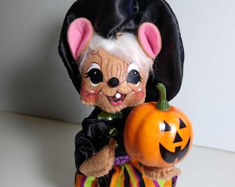 Annalee Maus Künstlerpuppe Halloween Kürbis 23 cm Original