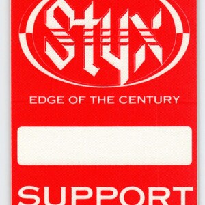 Styx Edge Of The Century Backstage Pass Original 1990 Pop Rock Concert Support
