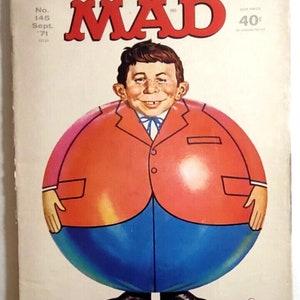 MAD マガジン 1971 年 9 月号 #145 テレビ映画パロディ風刺 フクロウと猫 5 つの簡単なユニークなギフト