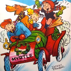 Myrtle Christmas Greeting Card Famous Comics 1951 King Features Dudley Fisher Unique Gift