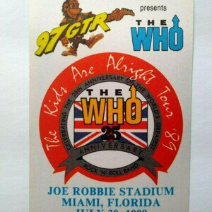 1989 the Who Tour - Etsy