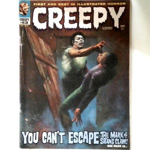 Vintage Creepy Magazine #43 January 1972 Mark of Satan&#39;s Claw Vampirella Monster