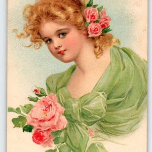 Carte postale ancienne des années 1900, Raphael Tuck, Saint-Valentin - « À ma Saint-Valentin » F. Brundage