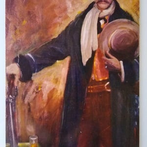 Doc Holiday célèbre Western Cowboy Gunslinger carte postale vintage inutilisée cadeau Lea McCarty