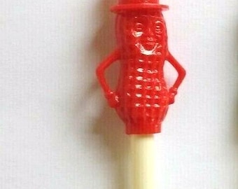 Mr Peanut Vintage Red Drinking Straw 1950s Planters Peanuts Pop Culture Plastic Unique Gift