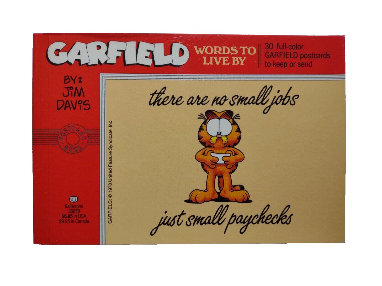 Vintage 1990 Garfield Postcard Book: Jim Davis, 30 Unique Designs