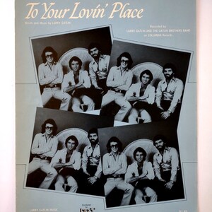 Take Me To Your Lovin Place Larry Gatlin Sheet Music 1980 Music Memorabilia Unique Gift