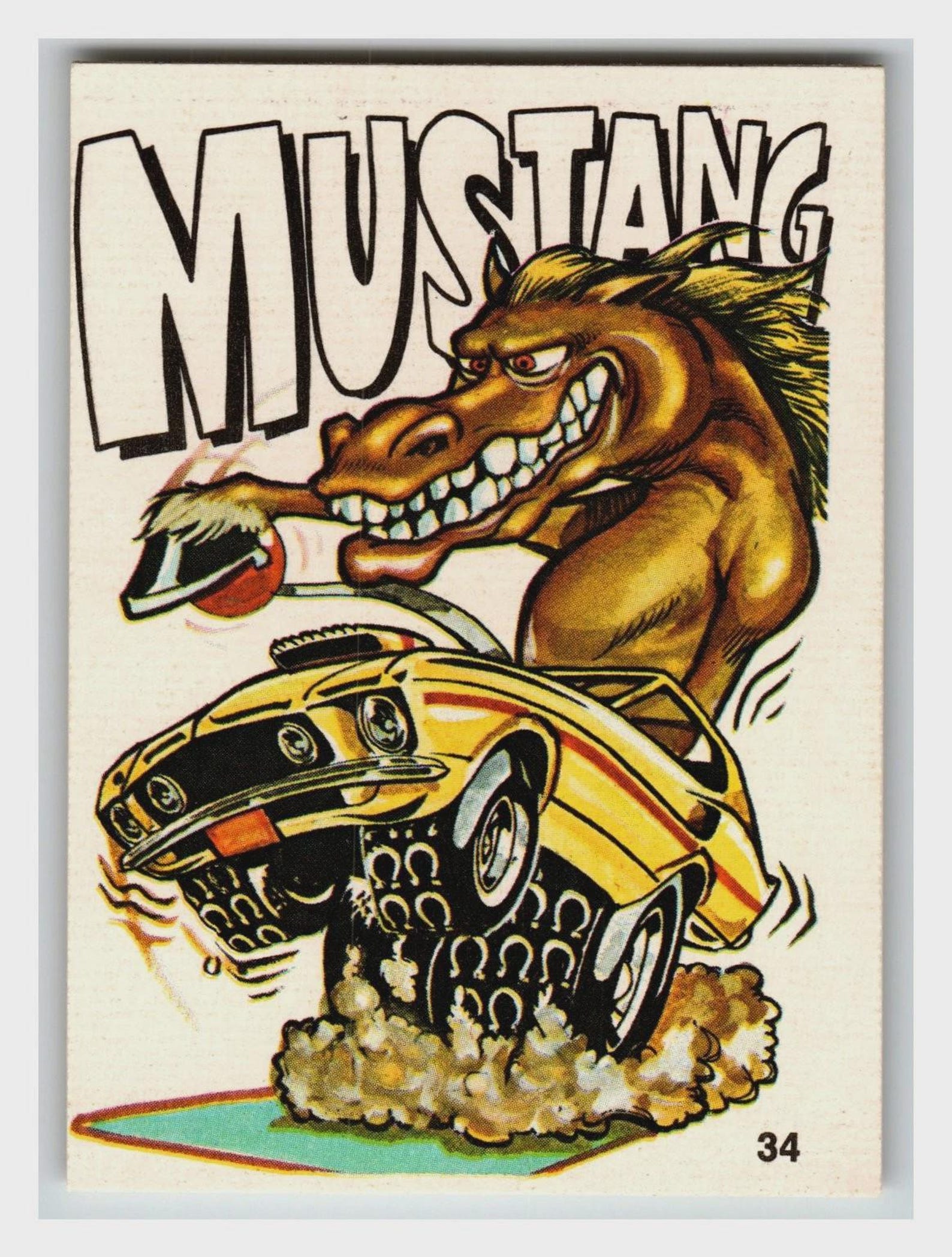 Odd Rods Banzai Fantastic Odd Rods Vintage Hot Rod Monster Car Mustang Sticker Single ...
