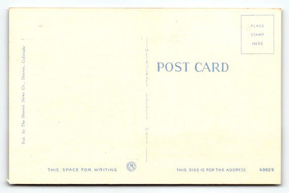 米国郵便局ビル デンバー コロラド リネン ポストカード ヴィンテージ