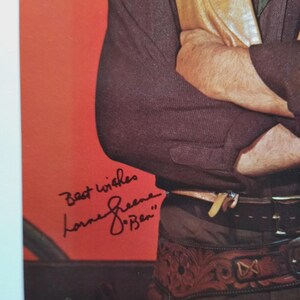 Lorne Greene "Ben" Vintage Photo Bonanza Western TV Star 1960s Photo Card afbeelding 5