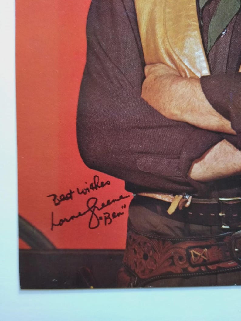 Lorne Greene "Ben" Vintage Photo Bonanza Western TV Star 1960s Photo Card afbeelding 5