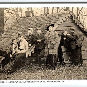 W.E. Burgess Old Ice House Cabin McLean Place Appomattox Virginie Carte postale photo Cadeau unique