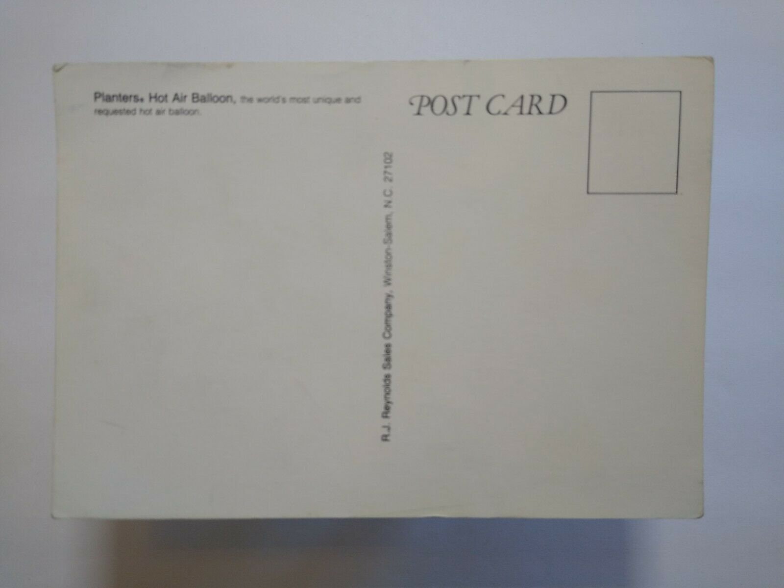 Mr Peanut Postcard Original Planters Peanuts Hot Air Balloon Etsy