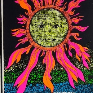 Pop Shot Sticker Sun God Psychedelic Mod Hippy Art Vintage Retro Tom Gatz 1960s Unique Gift