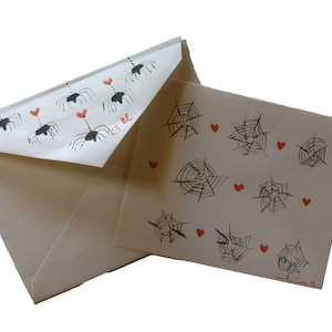 Halloween Handgemachte Künstler Grußkarte Und Umschlag Spinnennetze CT EE Einzigartiges Geschenk