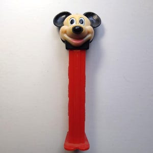 Vintage Mickey Mouse Pez Dispenser - Red Stem - Walt Disney - Czech Republic