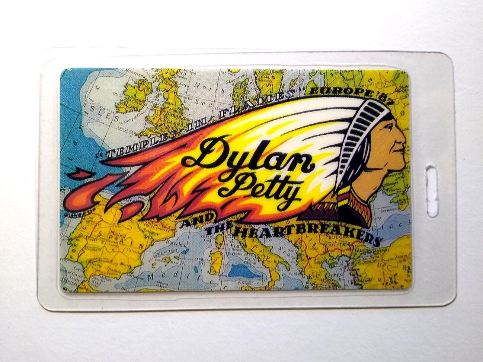Bob Dylan Tom Petty 1987 Temples in Flames Tour Backstage Pass