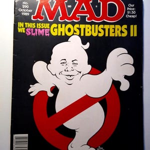 MAD マガジン 1989 年 10 月号 #290 ゴーストバスターズ II コロンボ ミステリー映画 TV 風刺