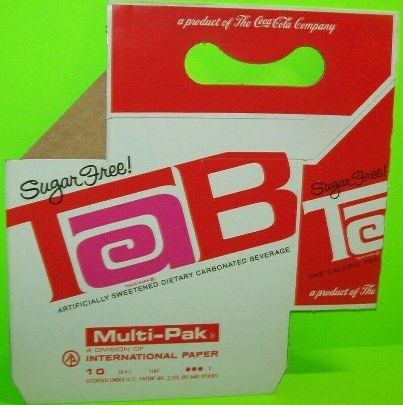 Tab Soda Original 6 Pack Cardboard Bottle Carton Pepsi Cola Etsy