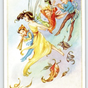 Carte postale fées des fées et lutins ailés Fantasy Rene Cloke Carte postale Valentine & Sons